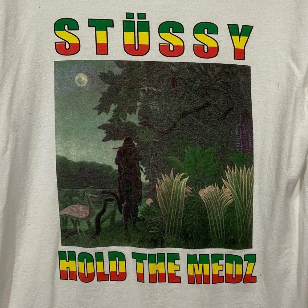 Vintage Stussy “Hold The Medz” Graphic Tee - Picture 2 of 8